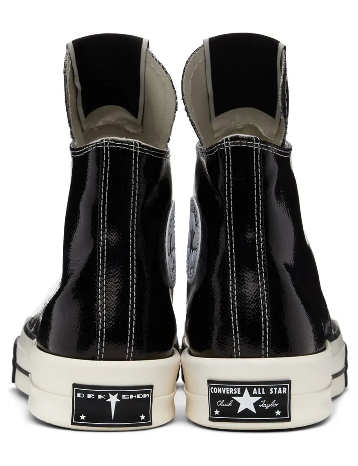 Rick Owens Drkshdw Black Converse Edition Turbodrk Chuck 70 Hi Sneakers (DC01BX291 A01R0) (2)