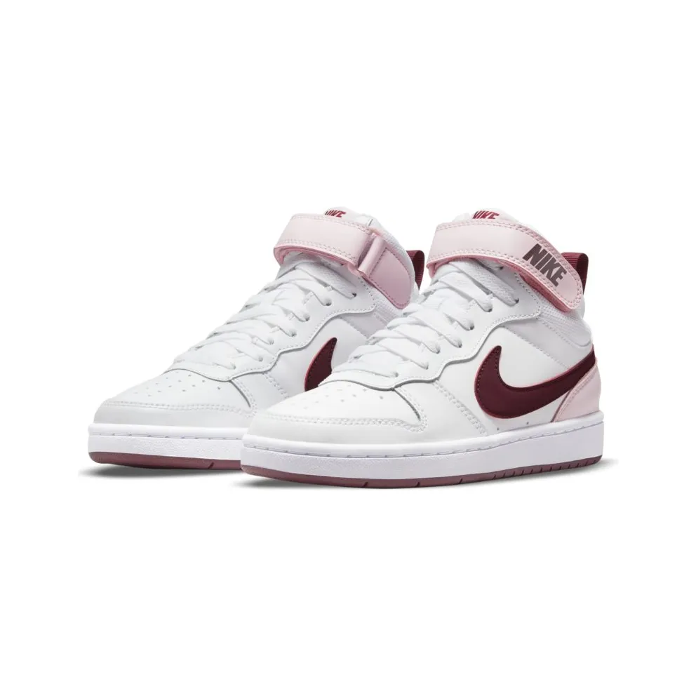 Nike Court Borough Mid 2 White Pink Foam (GS) (CD7782-104)