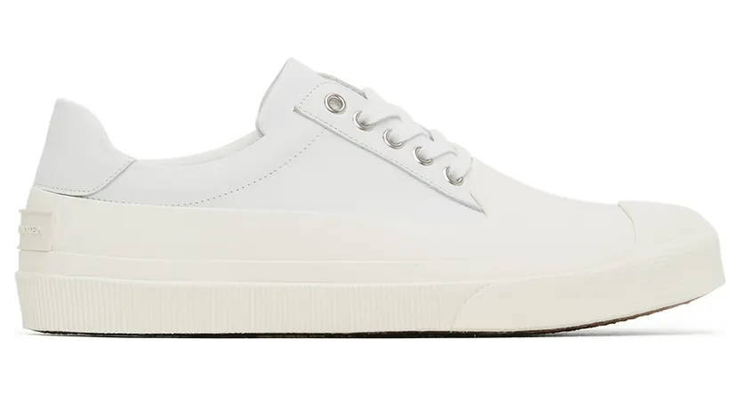 Dries Van Noten White Calfskin Low-Top Sneakers (MS27/131 QU132)