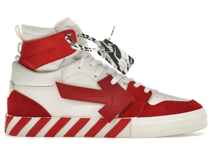 OFF-WHITE Vulcanized Hi Top White Red (OMIA225F21LEA0010125)