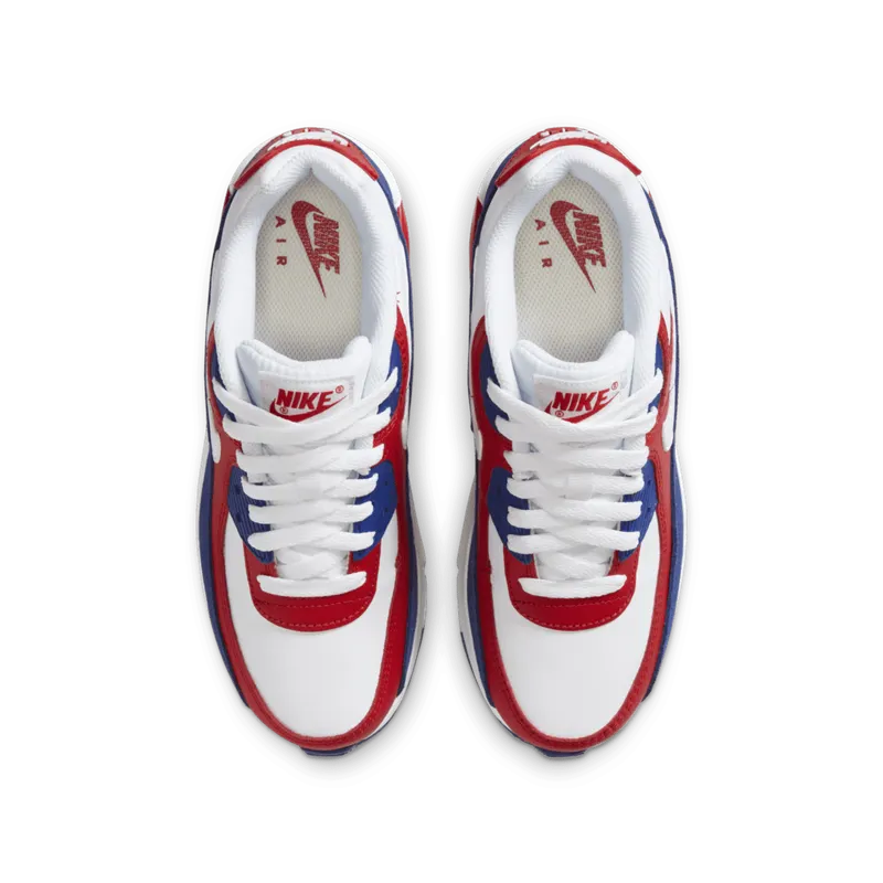 Nike Air Max 90 Deep Royal University Red (GS) White/Deep Royal/University Red (DA9022-100)