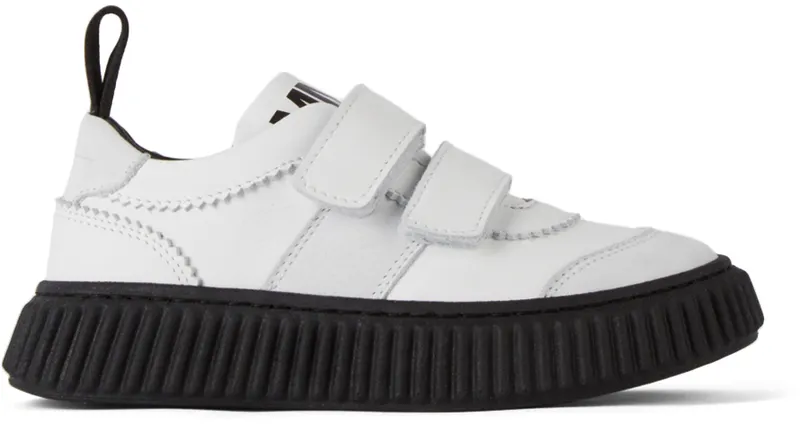 MM6 Maison Margiela Kids White Velcro Low Sneakers (68976)