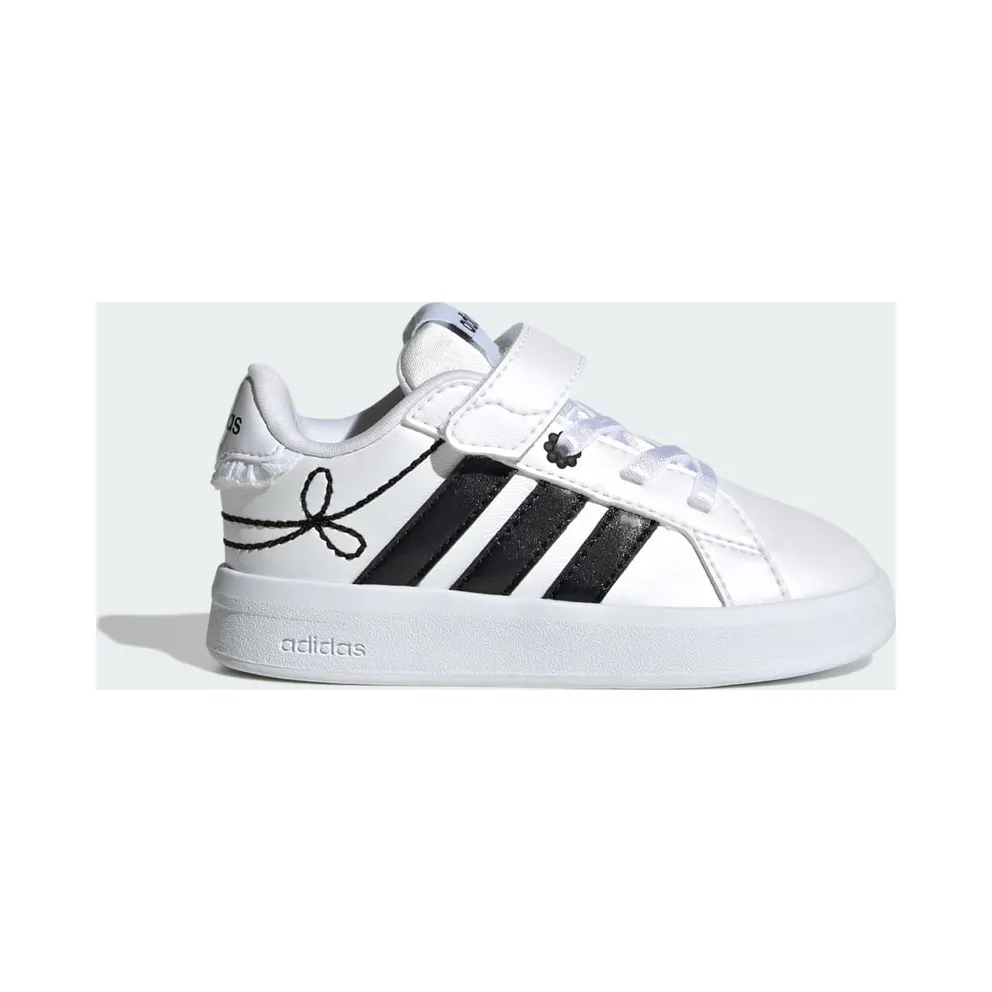 Adidas GRAND COURT 3.0 Shoes PEUTERS Girls Cloud White / Core Black / Hi-Res Yellow (KH9781)