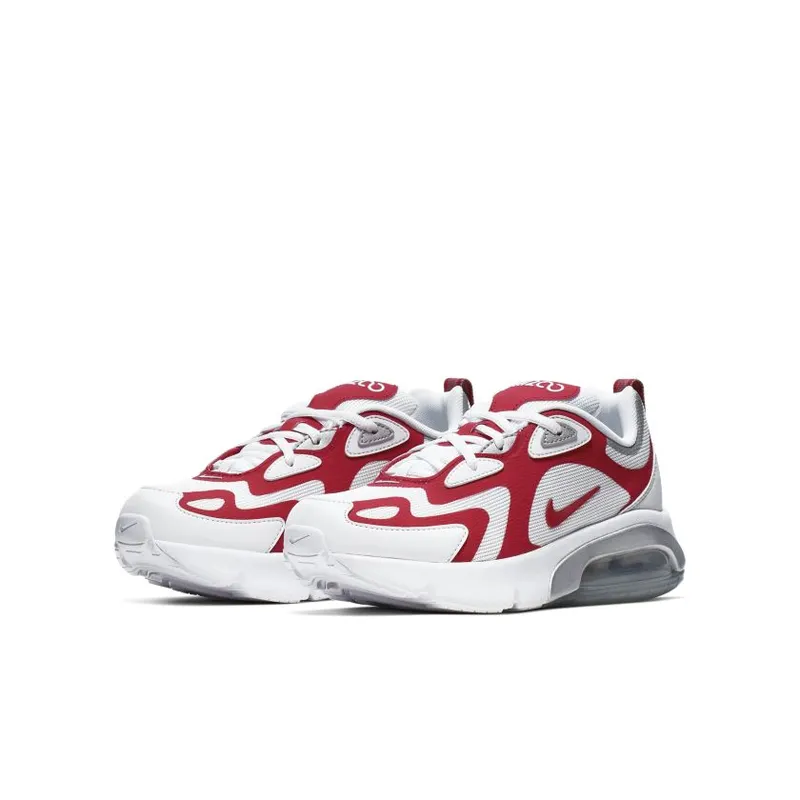 Nike Air Max 200 White University Red (GS) White/Metallic Silver/University Red (AT5627-101)