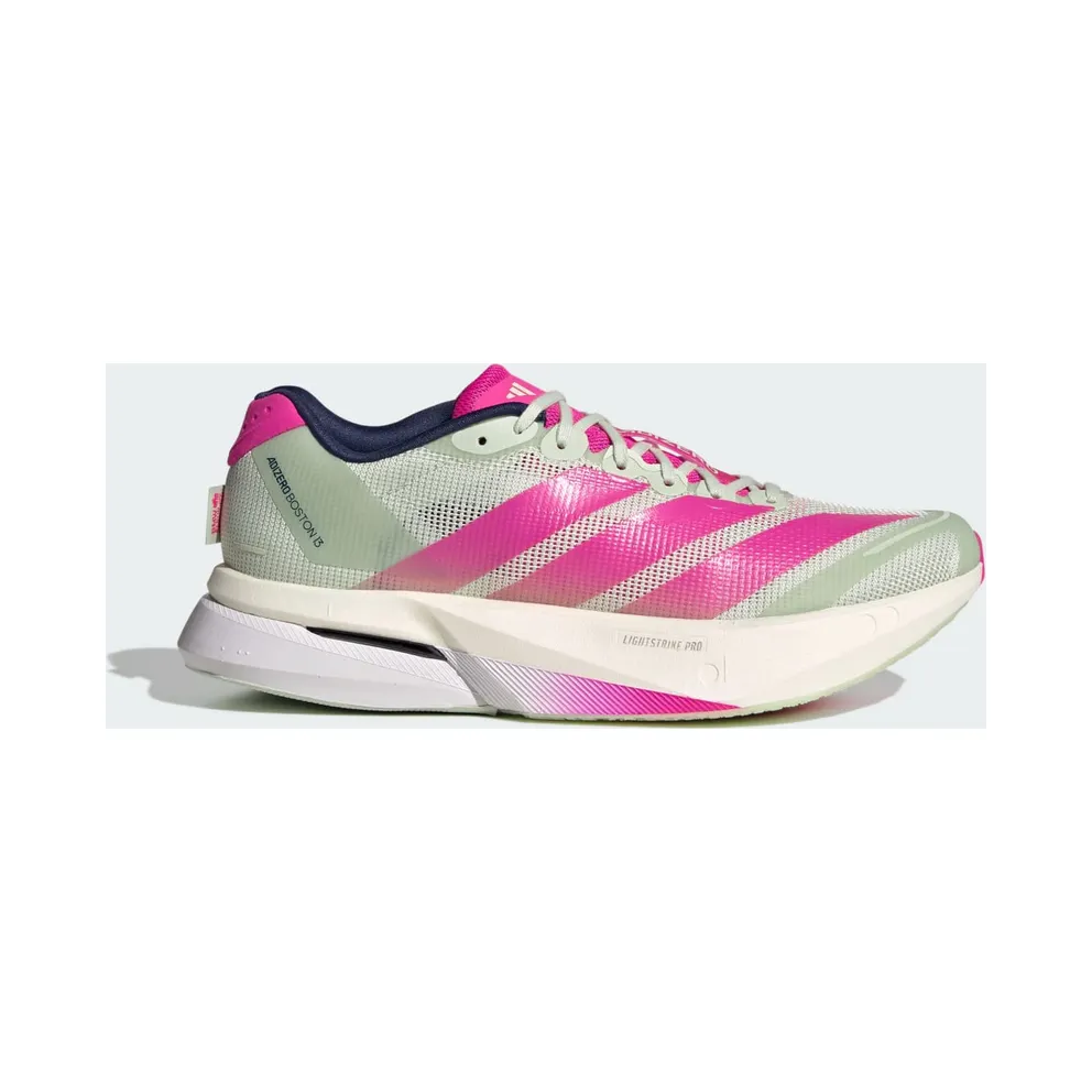 Adidas Adizero Boston 13 Linen Green / Shock Pink / Dark Blue (JR4998)