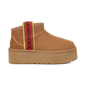 UGG Classic Ultra Mini Braid Boot Chestnut (1138491-CHE)