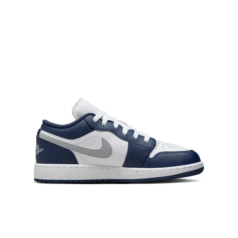 Jordan 1 Low Midnight Navy Wolf Grey (553560-141)
