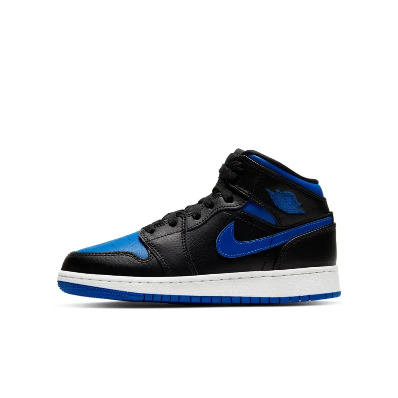 Jordan 1 Mid Royal 2020 (GS) Black/Royal (554725-068)