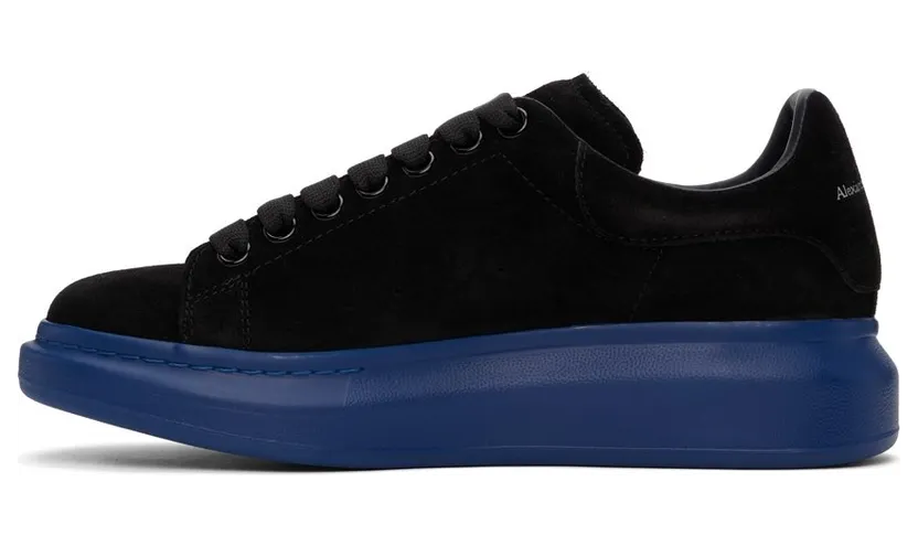 Alexander McQueen SSENSE Exclusive Black & Blue Suede Oversized Sneakers (553761WHBGM) (3)