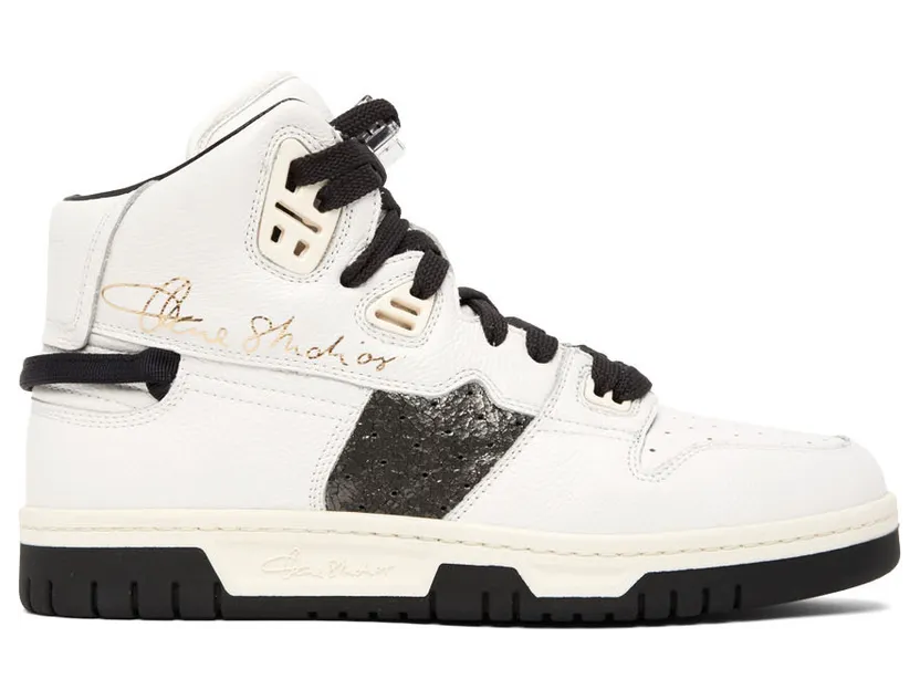 Acne Studios White & Green High Top Sneakers (BD0192-)