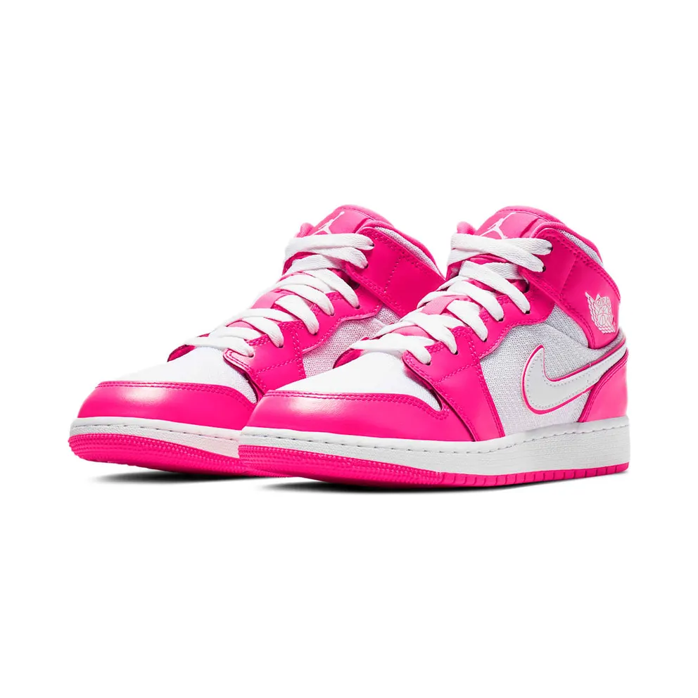 Jordan 1 Mid Hyper Pink White (GS) Hyper Pink/White-White (555112-611)