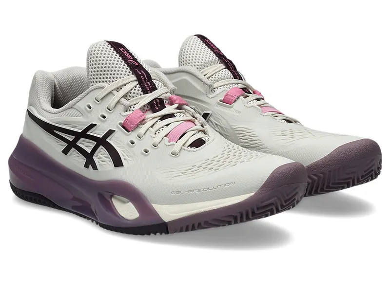 ASICS GEL-RESOLUTION X CLAY “Soft Oat / Dark Aubergine” (1042A277-250)