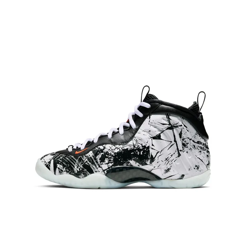 Nike Air Foamposite One Shattered Backboard (GS) Black/White-Total Orange (644791-011)