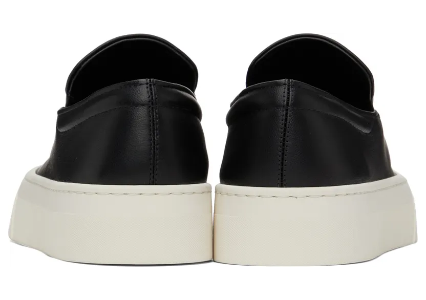 The Row Black Leather Marie H Slip-On Sneakers (F1179-N60) (4)