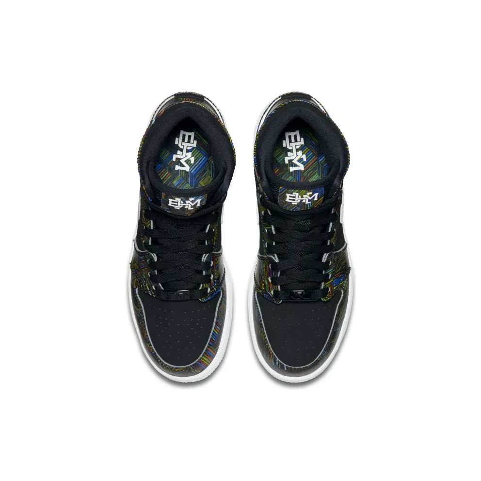 Jordan 1 Retro BHM 2016 (GS) Black/White/Black (739640-045)