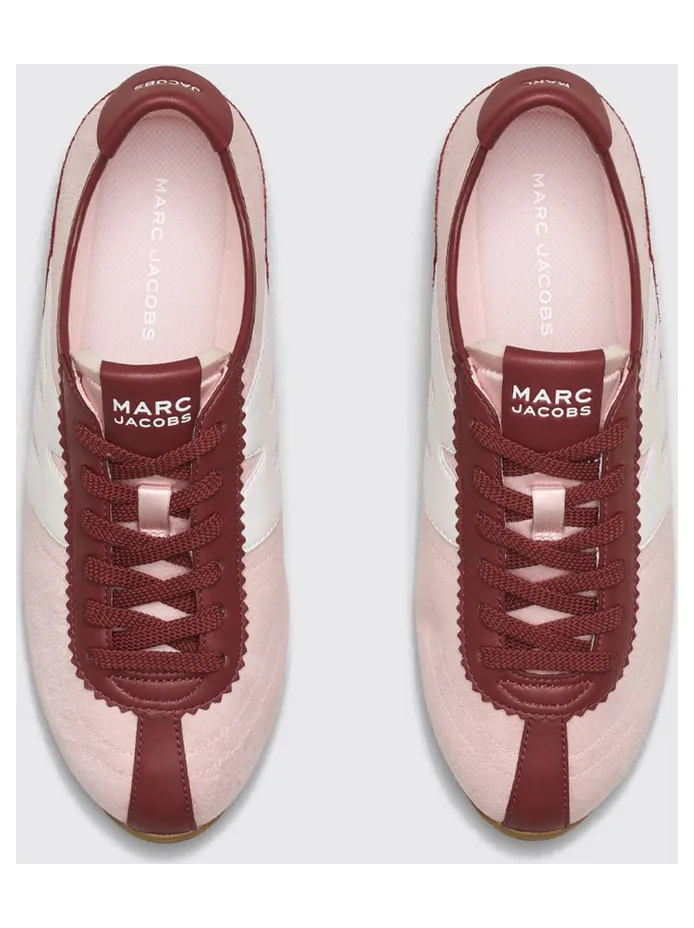 Marc Jacobs The 400 Bleecker Runner Bicolor Leather and Suede Sneakers Pink (2P6FSN001F07681) (2)