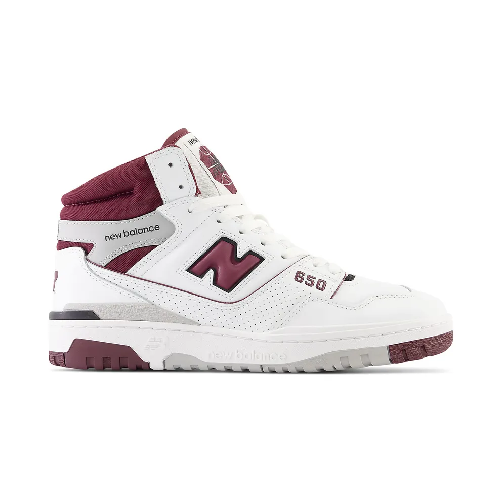 New Balance 650 White Burgundy Raincloud (BB650RCH)