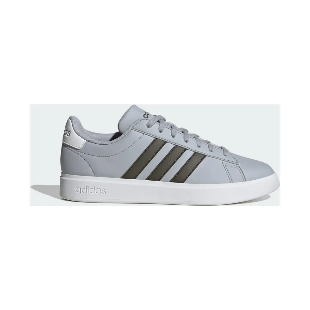 Adidas Grand Court Cloudfoam Comfort Halo Silver / Shadow Olive / Cloud White (ID4468)