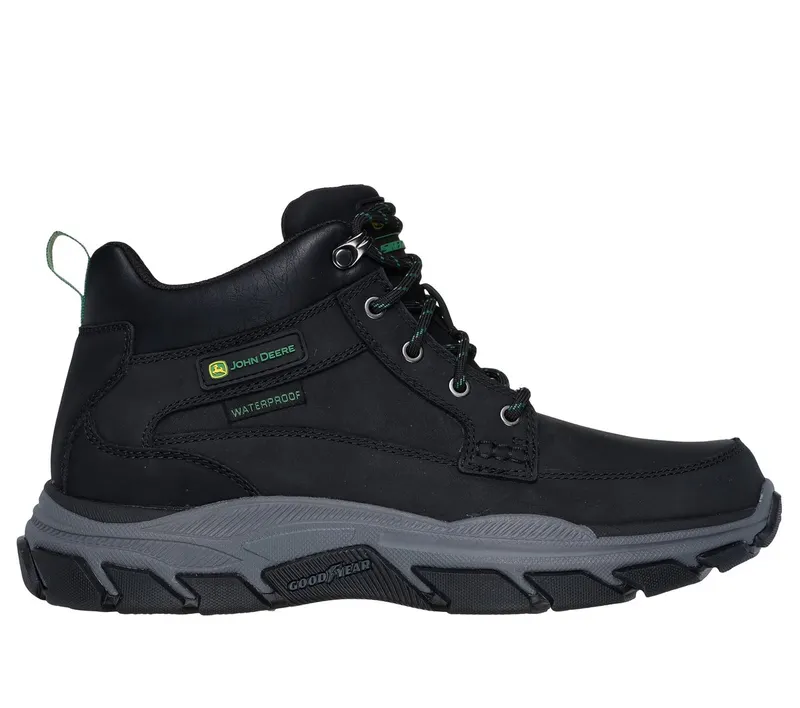 Skechers John Deere Waterproof: Respected – Landin Laars CM Black, Size 42 (256003BLK)