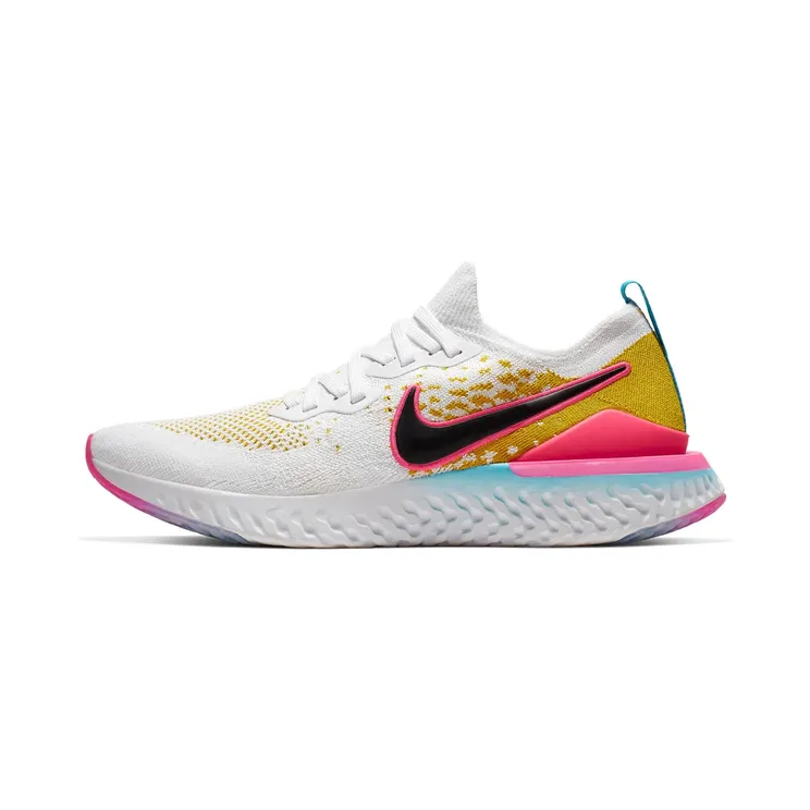 Nike Epic React Flynit 1 “White / Pink Blast / Bright Citron / Black” (CI7583-100)