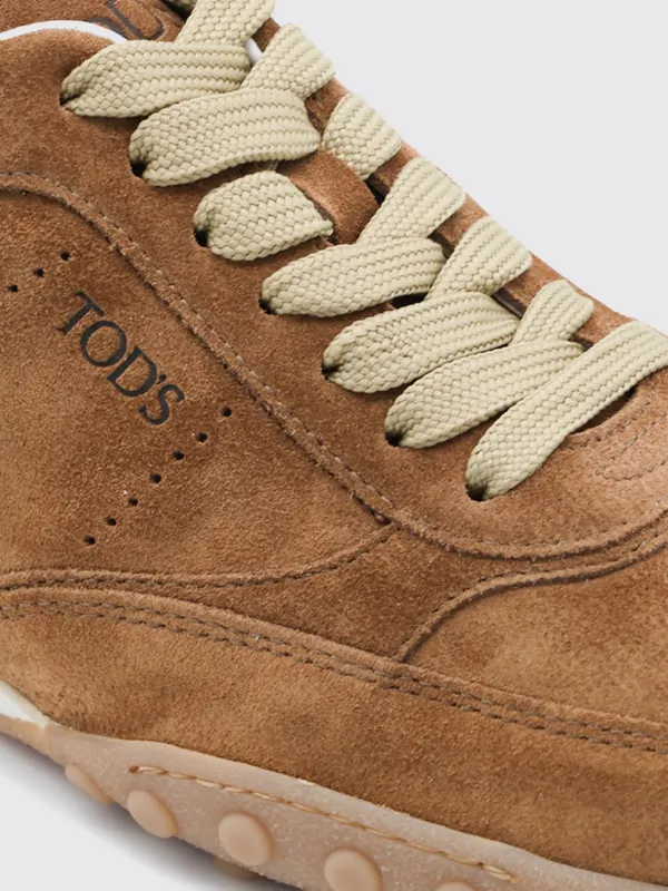 Tod’s Suede Low-Top Sneakers with Gommini and Embossed Logo Brown (XXW13M0KO30QG5S600) (3)