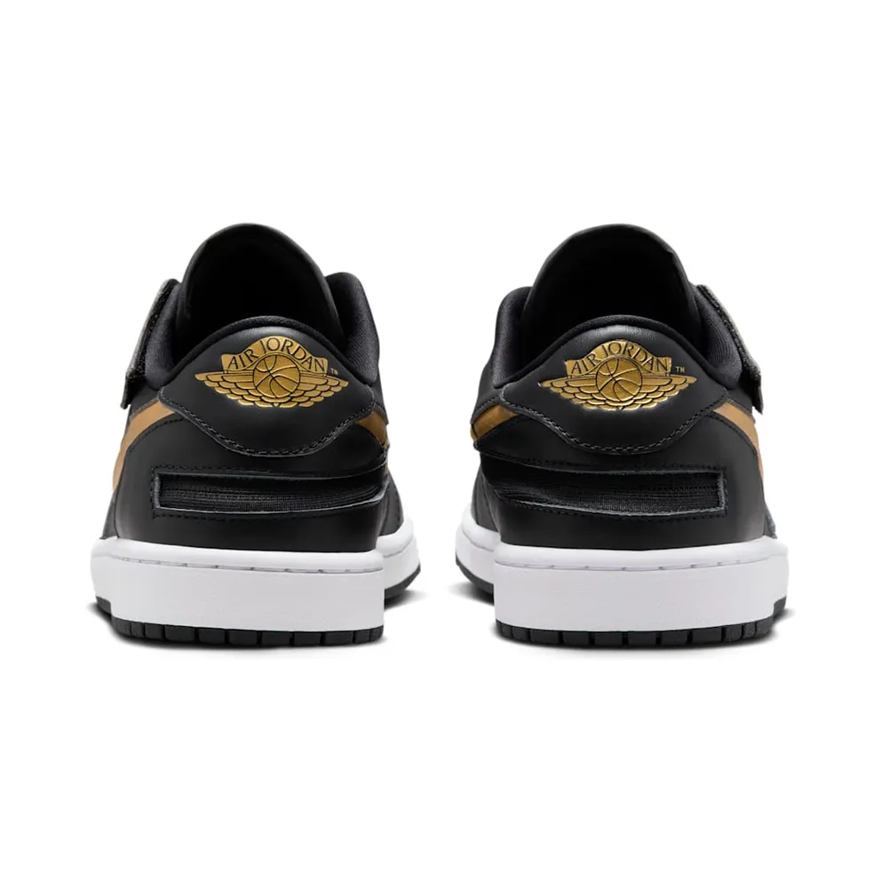 Jordan 1 Low FlyEase Black White Metallic Gold (DM1206-071)