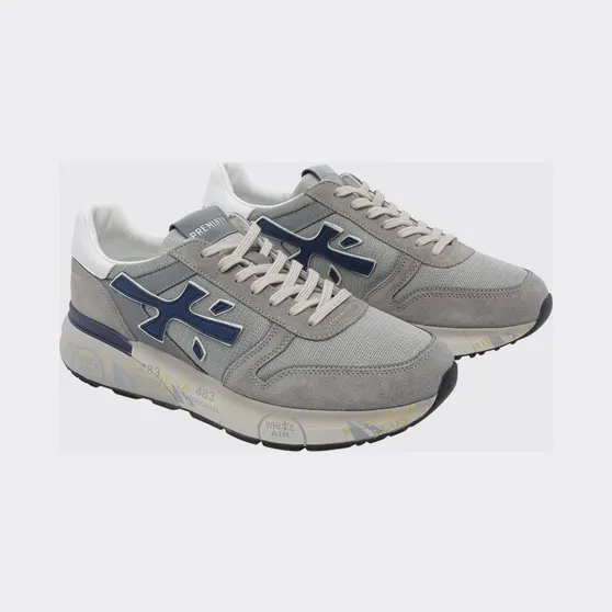 Premiata Mick Suede and Nylon Sneakers Grey (MICK8001)