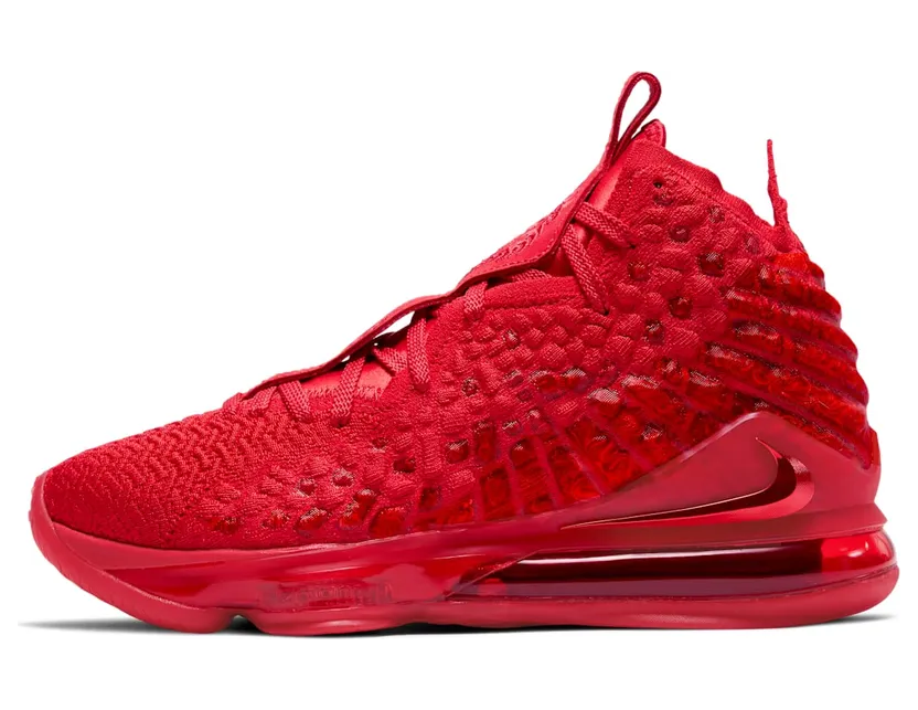 LeBron 17 “Red Carpet” University Red/University Red (BQ3177-600)