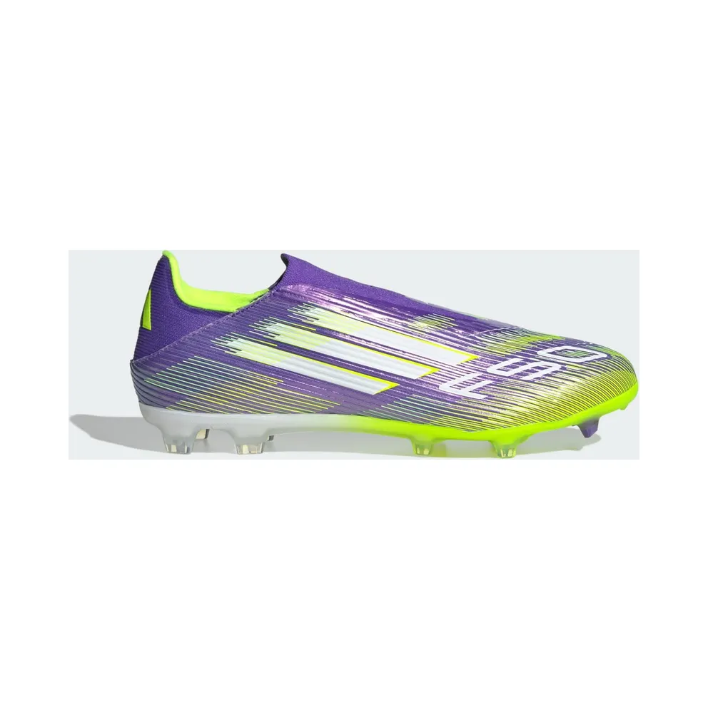 adidas F50 League Laceless FG/MG Purple Rush Cloud White Lucid Lemon (JH7734)