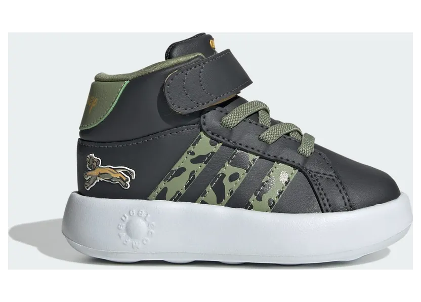 adidas Grand Court Mid Lion King Disney Carbon Tent Green Semi Spark (IF4096)
