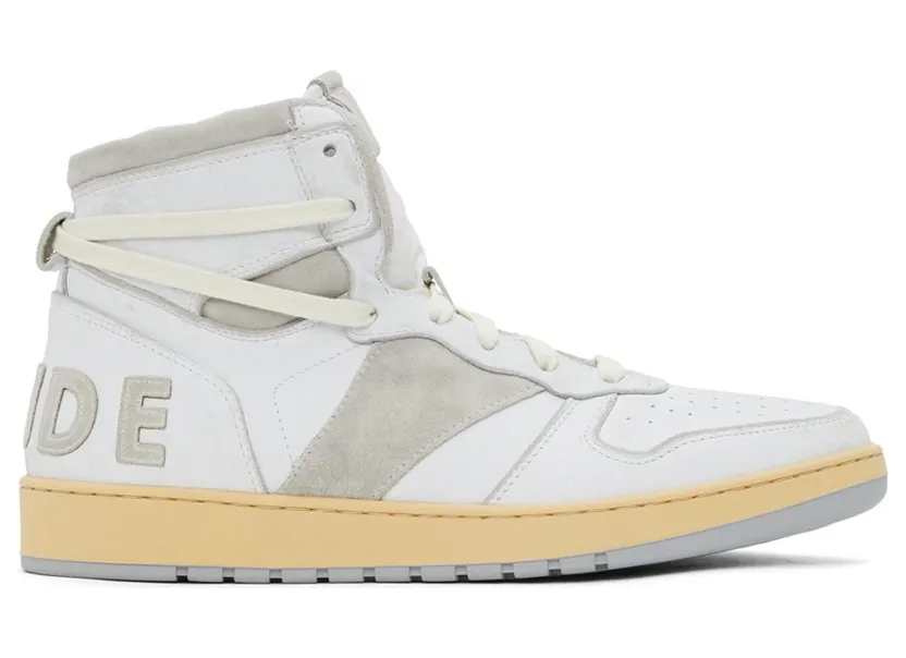 Rhude White & Grey Rhecess Hi Sneakers (RHFW21FO24039554)