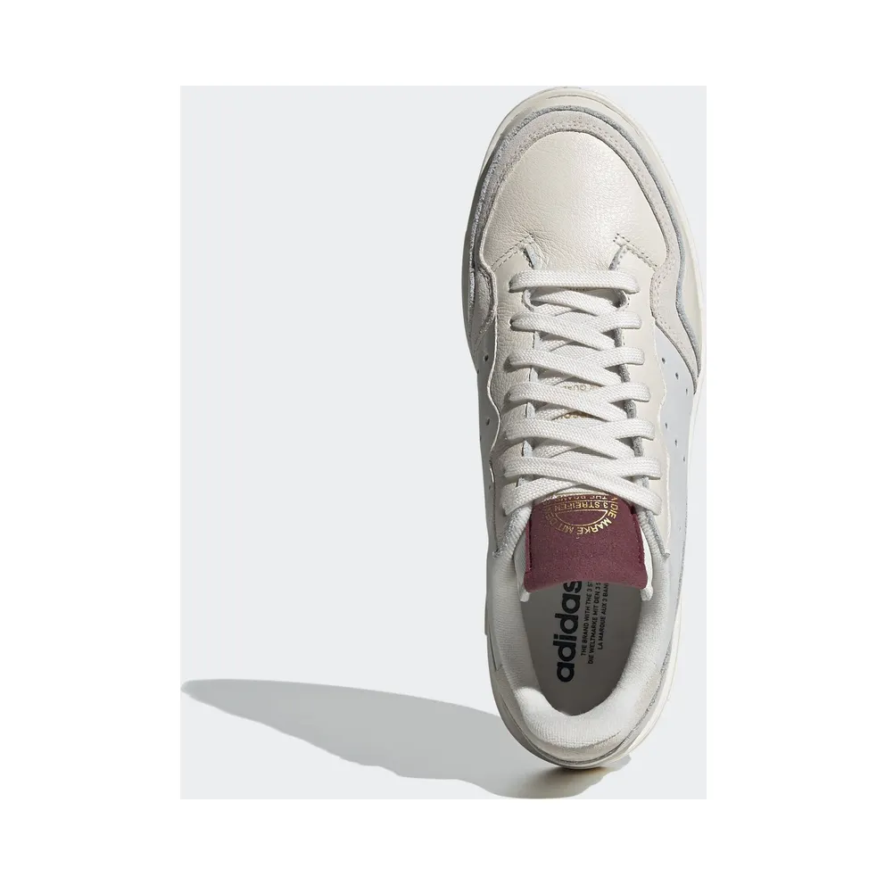 Adidas Supercourt ‘Chalk White Burgundy’ Chalk White/Chalk White/Collegiate Burgundy (EF5868)