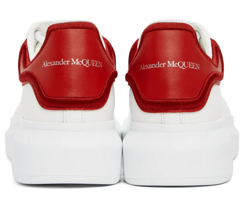 Alexander McQueen White & Red Oversized Sneakers (682396WIBN59676) (4)
