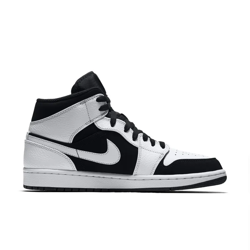 Jordan 1 Mid White Black White/Black-White (554724-113)