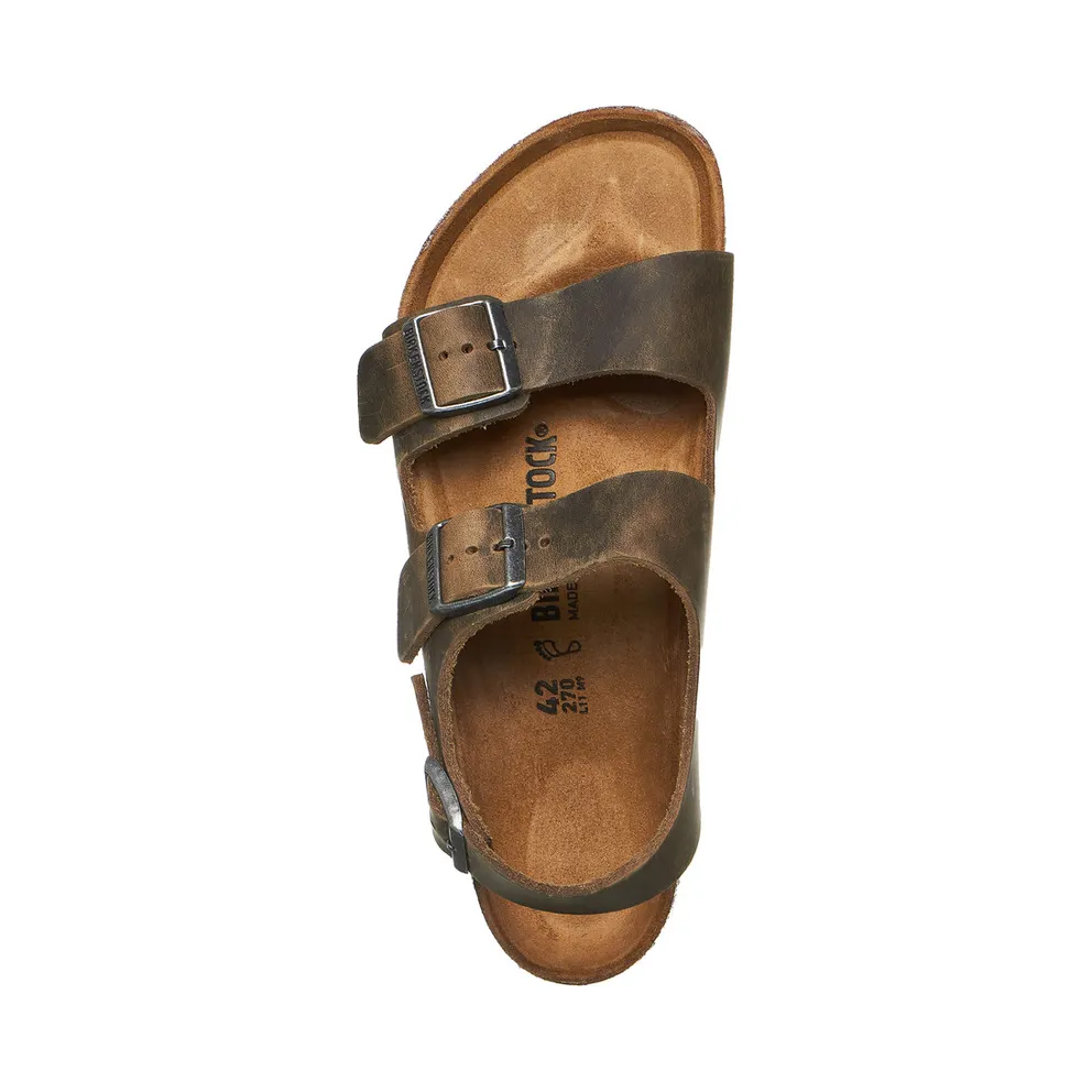 Birkenstock Milano BS Oiled Leather Faded Khaki (1019336)