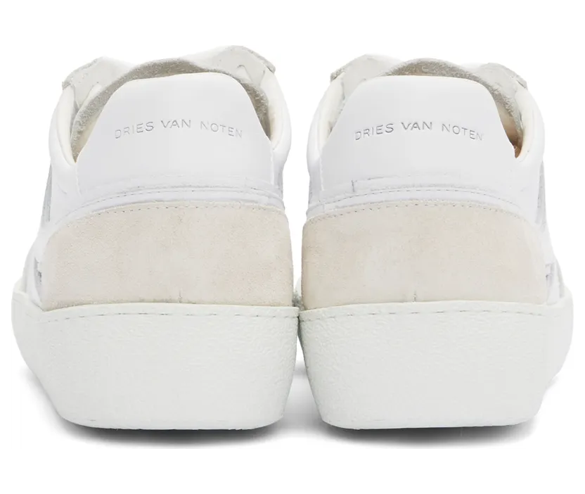 Dries Van Noten White & Beige Leather Sneakers (WS221-276-119) (4)