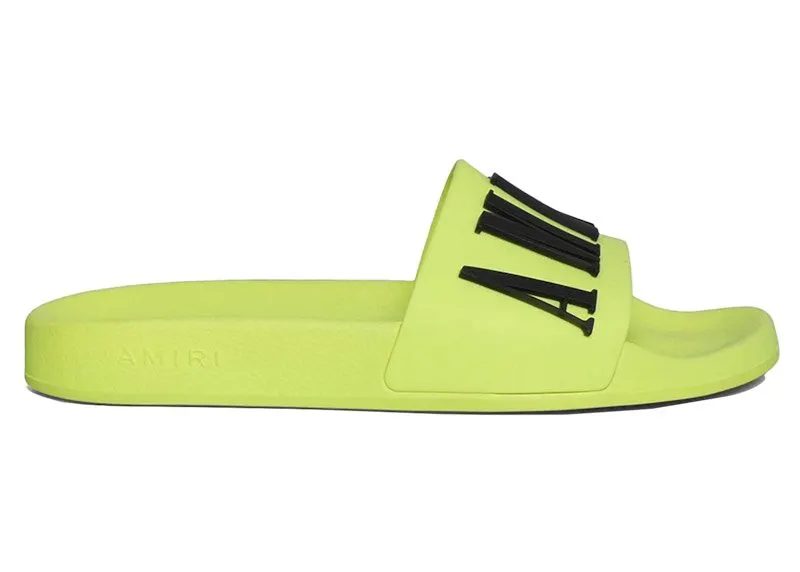 AMIRI Pool Slide Debossed Volt Black (PF22MFF001-800)