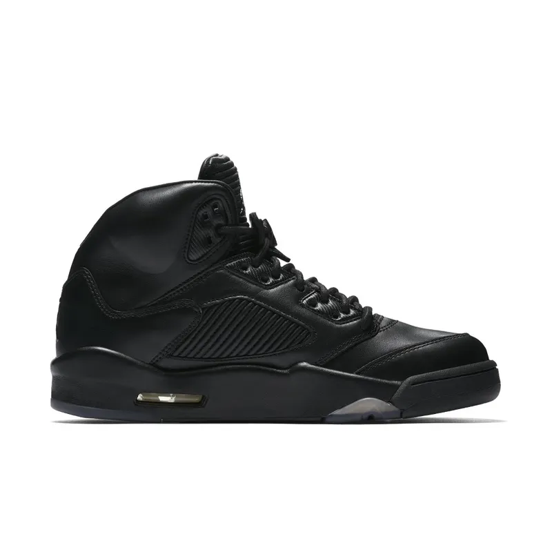 Jordan 5 Retro Premium Triple Black Black/Black-Black (881432-010)