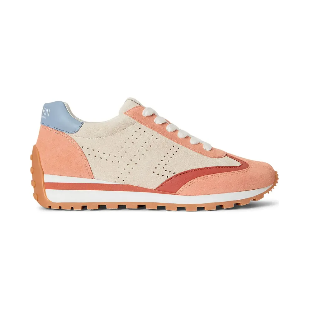 Lauren-ftw sneaker Sand / Light Blue / Abrikoos / Kersrood (802P15840-003)