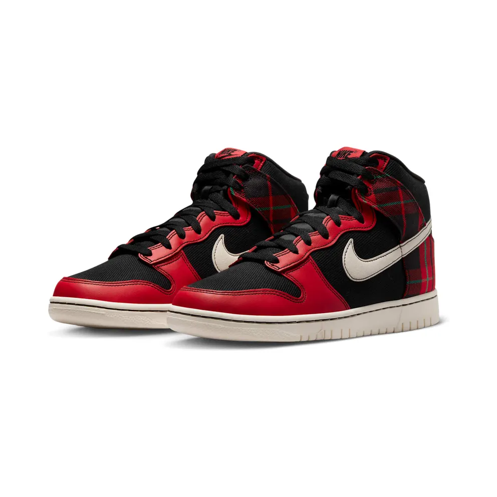 Nike Dunk High “Plaid – Black/Red” (DV0826-001)