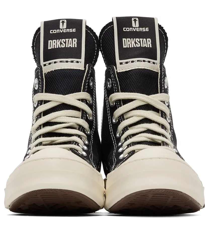 Rick Owens Drkshdw Black Converse Edition DRKSTAR Hi Sneakers (DC01BX686 CTDR1) (2)
