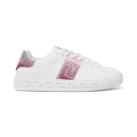 Versace Greca verfraaid met kristallen “White” (10135681A13518)