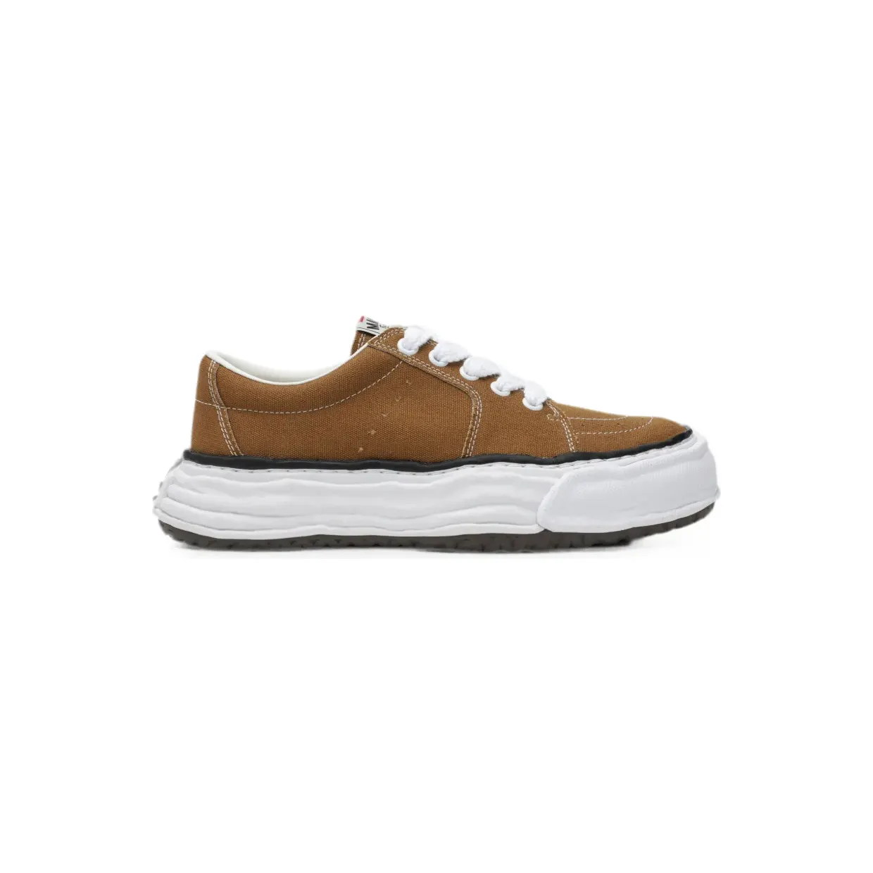 Maison Mihara Yasuhiro Eric OG met chunky zool en contrasterend stiksel “Brown” (A16FW703CO)