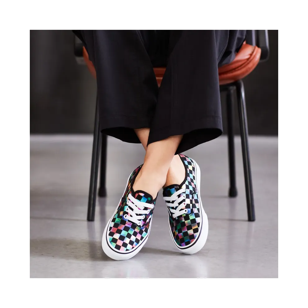 Vans Authentic Iridescent Checkerboard Black/True White (VN0A2Z5ISRY)