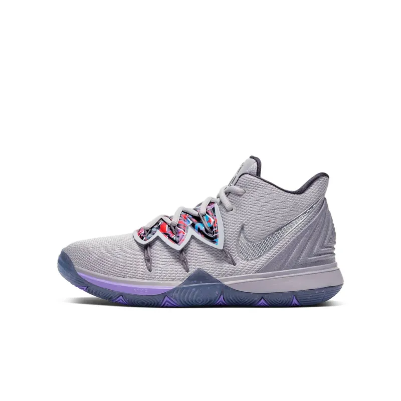 Nike Kyrie 5 Graffiti (GS) Atmosphere Grey/Metallic Silver (AQ2456-001)