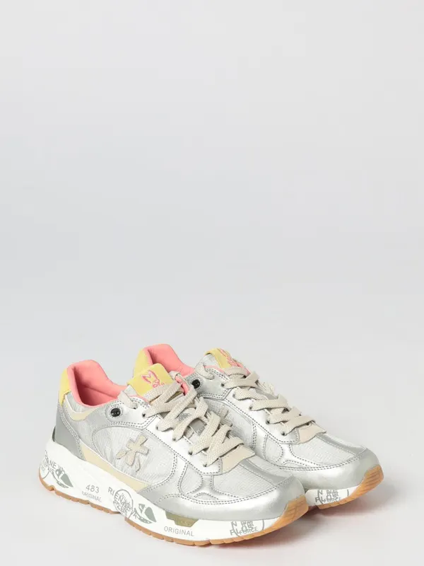 Premiata Mased Laminated Leather and Nylon Silver (MASED8115)