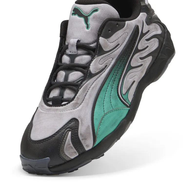 Puma Inhale Distressed “Vibrant Silver / Vibrant Green” (404532_01)