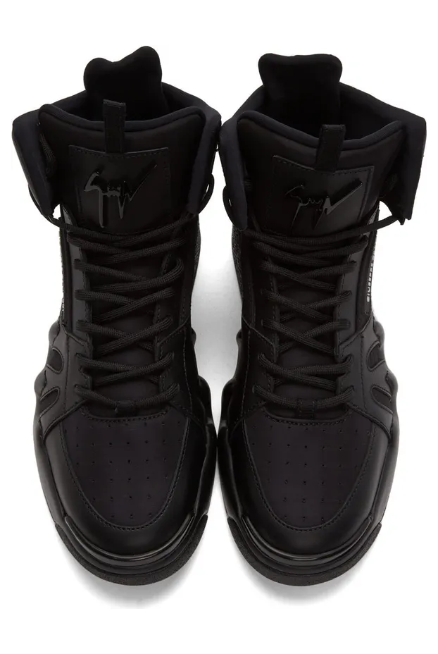Giuseppe Zanotti Black Jupiter Talon High Top Sneakers (RM00057-85508) (5)