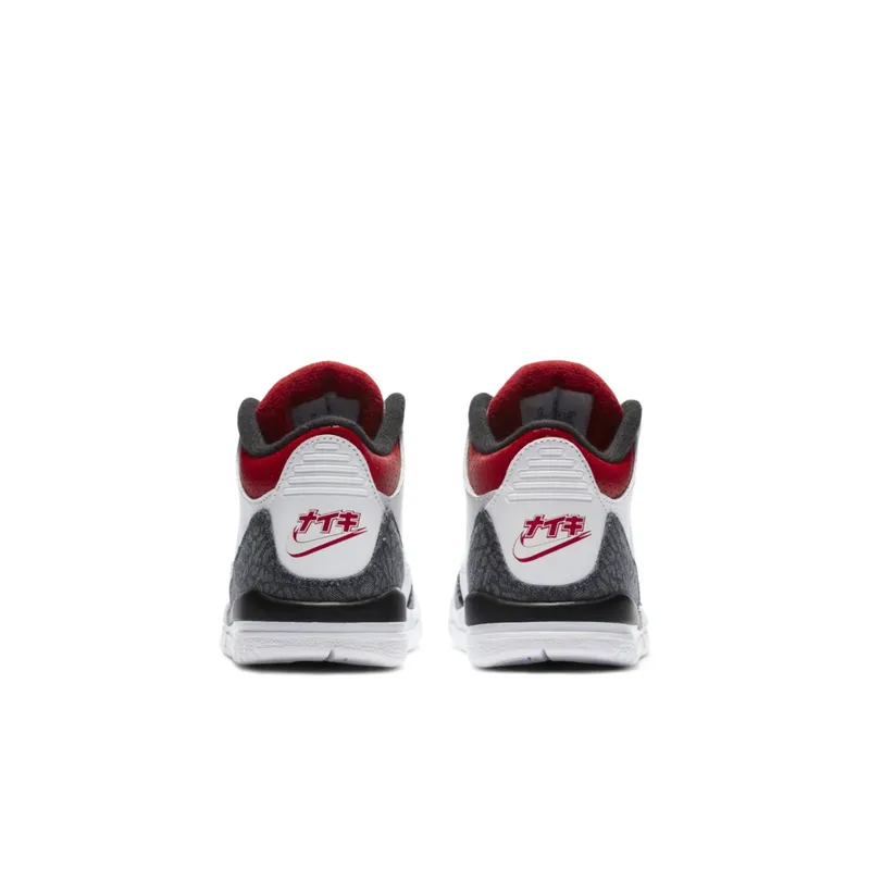Jordan 3 Retro SE-T Fire Red Denim (PS) White/Fire Red-Black (DB4168-100)