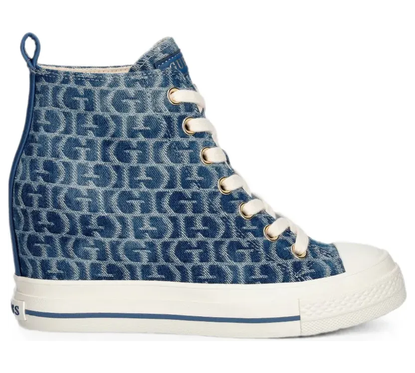 GUESS USA Sundae logo-print sneakers – Blauw (FLTSUNFAL12)